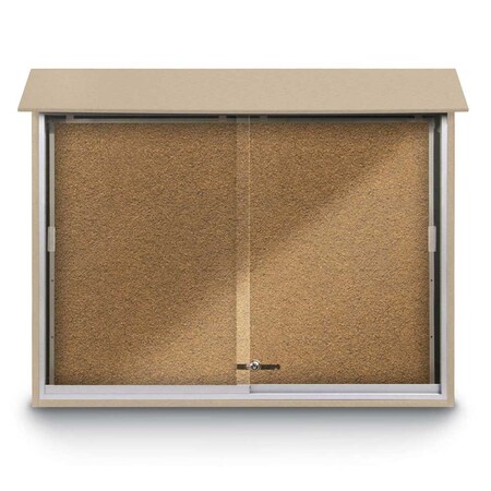 United Visual Products Outdoor Enclosed Combo Board, 72"x36", Bronze Frame/Green & Keylime UVCB7236ODBZ-GREEN-KEYLIME